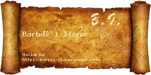 Barbél Ilona névjegykártya