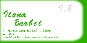 ilona barbel business card